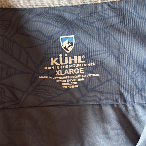 Kuhl Blue Pattern Casual Button Down Shirt XL - Picture 3 of 9